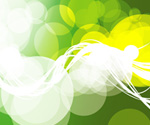 abstract transparent bubbles With l